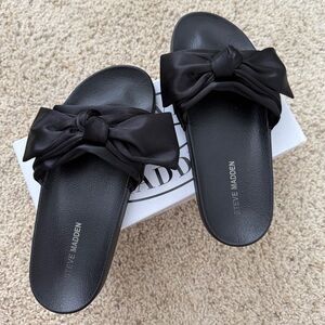 Steve Madden Silky Satin Bow Sandals